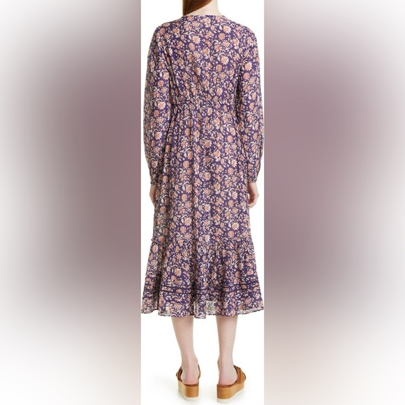 Veronica Beard Purple Floral Long Sleeve Dress - Picture 2 of 8
